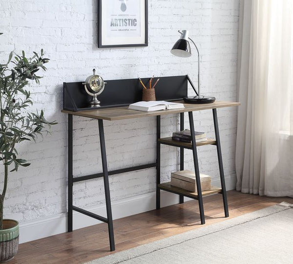 KD Rectangular Table Top Metal Base 2 Tier Shelf Smart Phone/Tablet Holder Included Metal Tube: 25 x 15 x 1 mm/10 x 10 x 1 mm w/Powder Coatingâ€§Table Top Thickness: 15 mm PU Paper Veneer Top & PVC Edge<br/><br/><b>Product Features</b><ul><li>KD</li><li>R