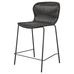Mckinley - Faux Rattan Metal Counter Chair (Set of 2) - Brown