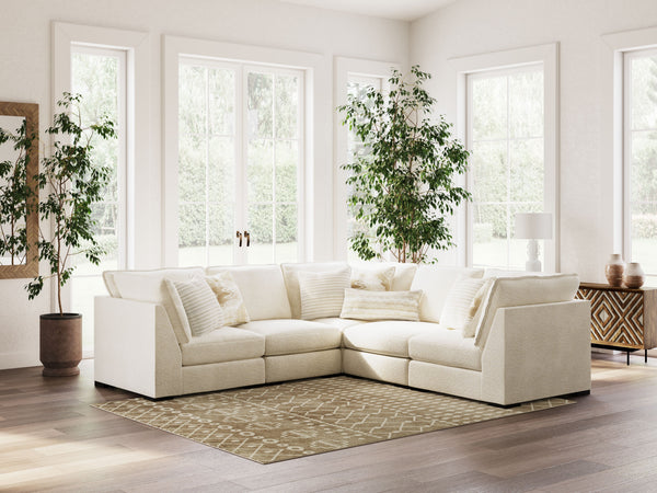 Donelson Creek - Vanilla - 5-Piece Sectional
