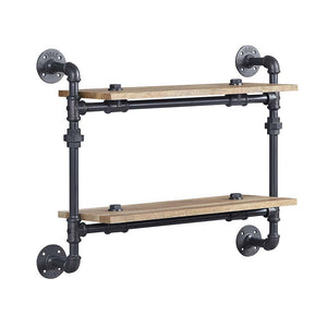 Brantley - Wall Shelf - Oak & Sandy Black Finish - 24"