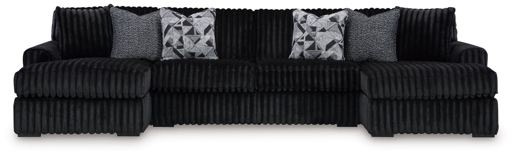 Wrapped in luxuriously soft jumbo corduroy, this sectional with chaise takes cozy and inviting to a higher level. The sumptuous piece is perfect for unwinding after a long day, with exceptionally textured cushions that deliver pure indulgence. Now all you