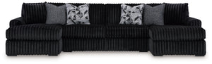 Wrapped in luxuriously soft jumbo corduroy, this sectional with chaise takes cozy and inviting to a higher level. The sumptuous piece is perfect for unwinding after a long day, with exceptionally textured cushions that deliver pure indulgence. Now all you