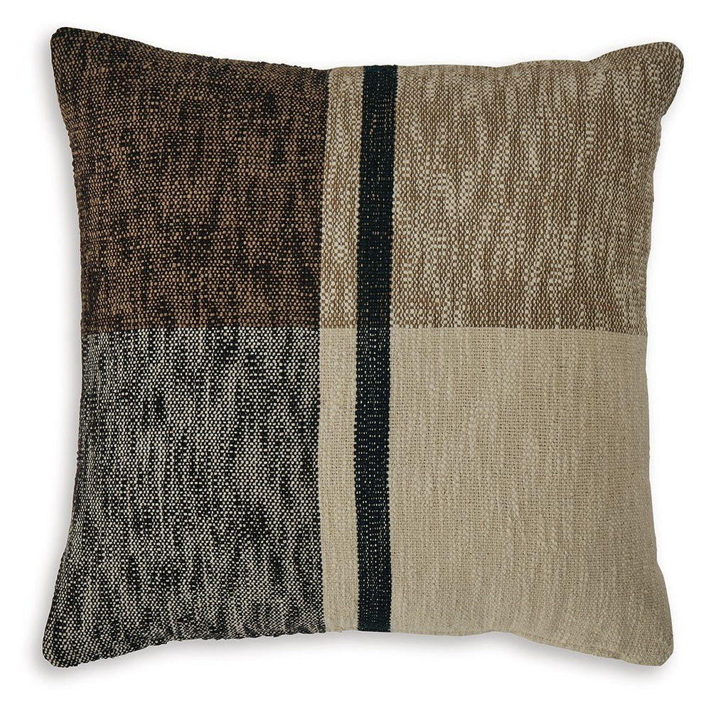 This accent pillow adapts the classic plaid pattern for modern tastes. Decidedly casual, its neutral colors come together in perfect harmony. Perch this pillow atop a sofa or bed for an on-trend pop of panache.<br/><br/><b>Product Features</b><ul><li>Made