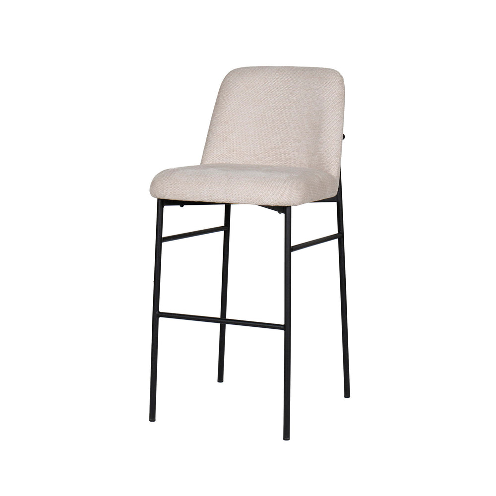 The Erik Bar Chair set combines modern comfort and sleek design, perfect for contemporary spaces. Each set includes two bar chairs with fully upholstered, elegantly curved seats and backs, offering both a stylish aesthetic and superior comfort. The natura