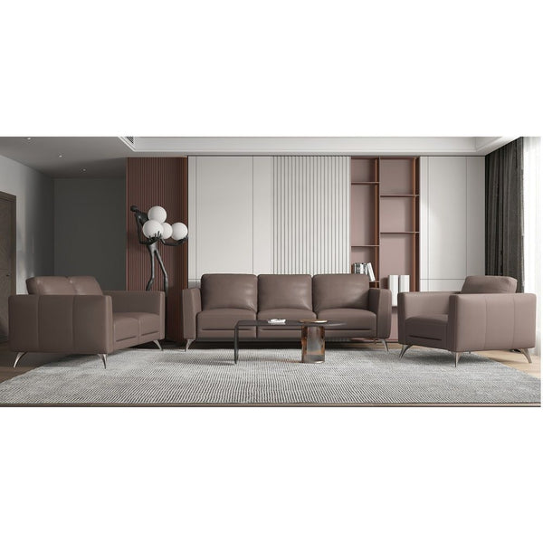Malaga - Chair - Taupe Leather