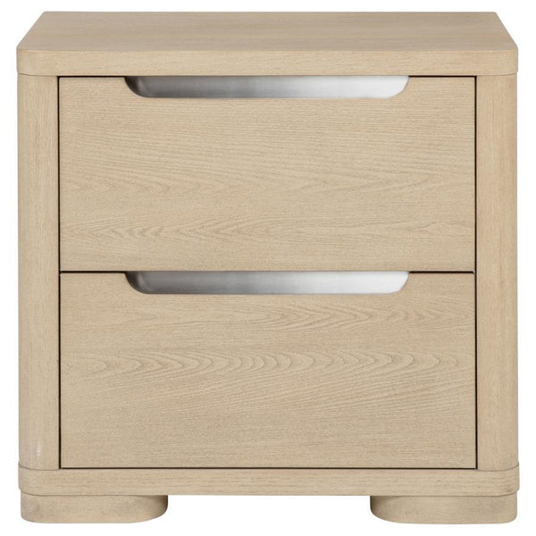  while two extra-large drawers offer ample space for bedside