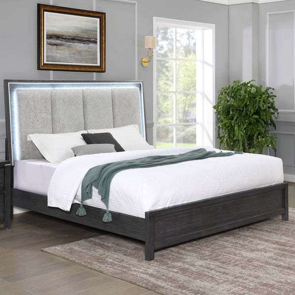 Odessa - 6/0 California King Bed - Dark Gray