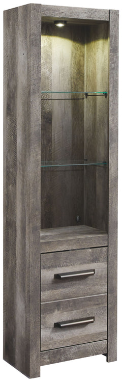 This pier is made with engineered wood (MDF/particleboard/plywood) and decorative laminate. Pairs with other items in the series to make an entertainment center.<br><br><b>Additional Dimensions</b><br><ul><li>Assembled entertainment center: 0-"</li><li>Me