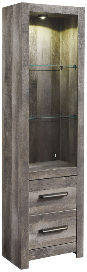 This pier is made with engineered wood (MDF/particleboard/plywood) and decorative laminate. Pairs with other items in the series to make an entertainment center.<br><br><b>Additional Dimensions</b><br><ul><li>Assembled entertainment center: 0-"</li><li>Me