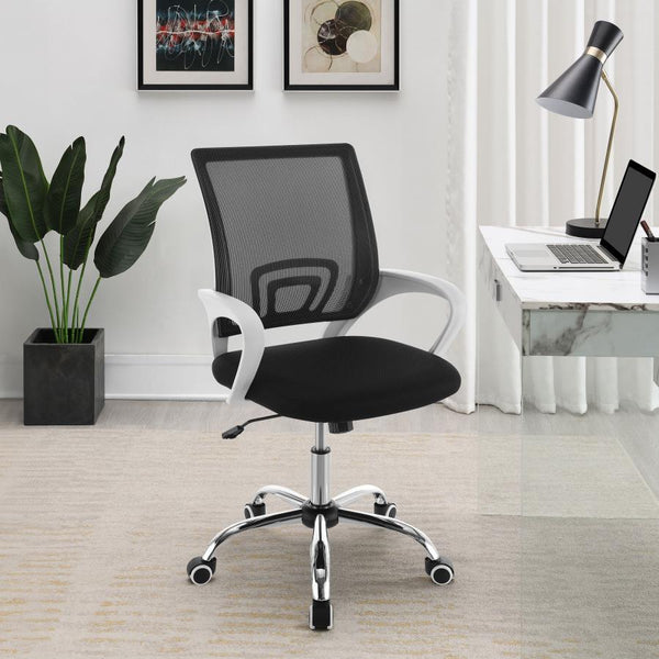  the chair offers comfortable seating for all-day productivity. Suited to home and professional spaces