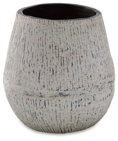 Elevate your home-'s artful appeal with this vase. Its distressed paper composite features a textural aesthetic that gives it mounds of character. Filled with artificial/dried flowers or left unadorned, what a tasteful addition to your creatively curated 