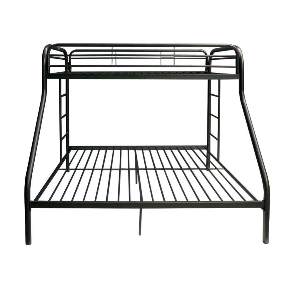 Bring home this Tritan twin over full bunk bed to let your kids enjoy personal space without compromising on style. Superior quality metal for durability, built-in side ladders for easy access, and full length guard rails for safety. Choose from a variety