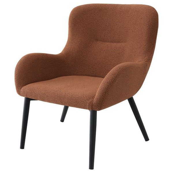 Calvin - Upholstered Modern Arm Accent Chair - Rust