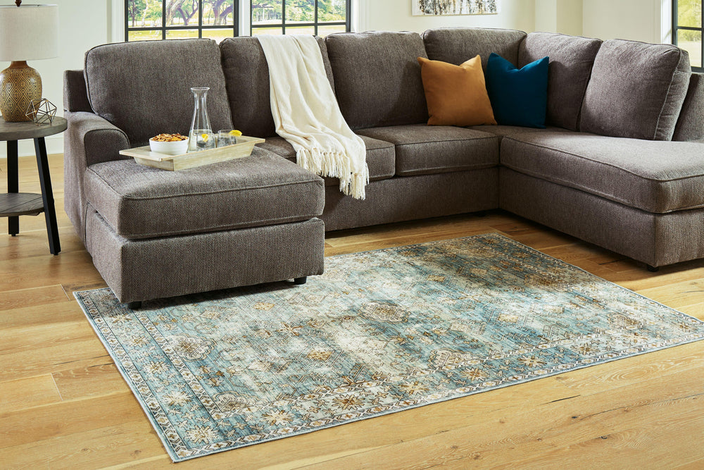 Express your eclectic yet on-trend sensibilities with this rug. It balances boho and modern styles with its Asian-inspired pattern and striking contemporary color palette. Best of all, this machine-washable rug is super easy to clean.<br/><br/><b>Product 