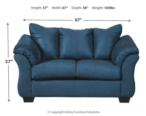 Darcy - Blue - Loveseat