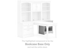 This bookcase base is made with pine wood, veneer and engineered wood. Pairs with other items in the series to make a home office kit.<br><br><b>Additional Dimensions</b><br><ul><li>Drawer interior: 0-"</li><li>Opening: 0-"</li><li>Adjustable shelf: 0-"</