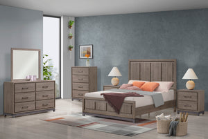 River - King Bed - Light Brown