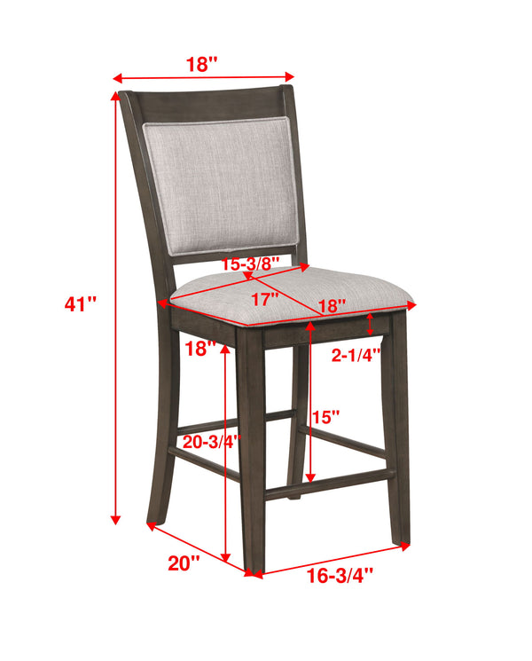 Fulton - Counter Height Chair (Set of 2) - Gray