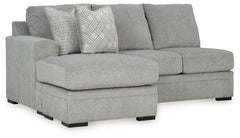 This left-arm facing sofa chaise is made with polyester upholstery. Pairs with other items in the series to make a sectional.<br><br><b>Additional Dimensions</b><br><ul><li>Arm height: 28-"</li><li>Seat depth: 45-"</li><li>Seat height: 22-"</li><li>Top of