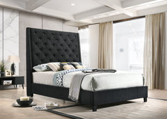 Chantilly-Uph California King Bed-Black<h4><b>Chantilly - California King Footboard Rail & Wing - Black</b></h4> <table width="100%"><colgroup><col style="width: 30%"> <col style="width: 70%"> </colgroup> <tbody> <tr> <td>Dimensions</td> <td> 96.60"L x 72