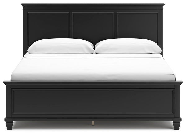 Lanolee - Black - King Panel Bed