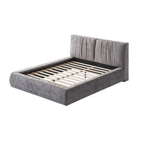 Onfroi - Eastern King Bed - Gray Velvet