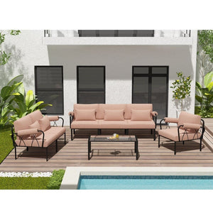 Loose Back and Seat Cushion Metal Tube Legs (Power Coating)