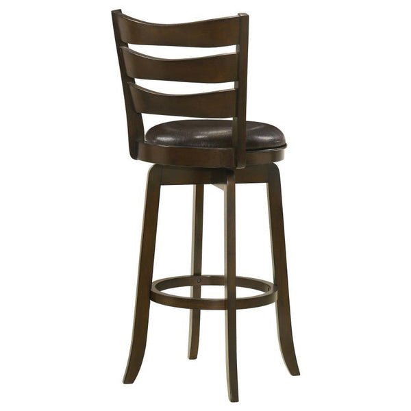 Murphy - Wood Pub Height Swivel Bar Chair - Dark Brown