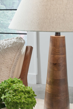 Danset - Brown - Wood Table Lamp