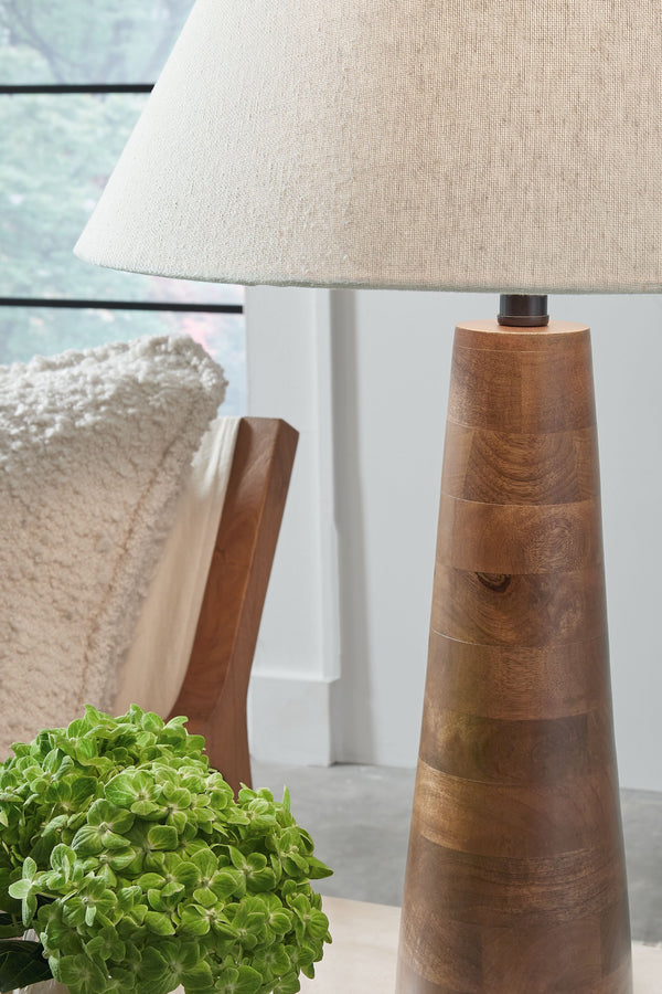 Danset - Brown - Wood Table Lamp