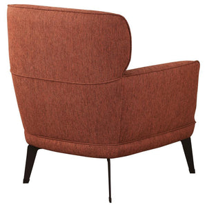 Andrea - Upholstered Crecent Arm Accent Chair - Orange