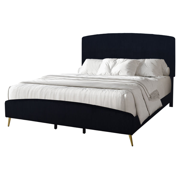 The Kailani Upholstered Panel Bed is a harmonious blend of modern design and luxurious comfort, making it a standout piece for any bedroom. This bed, which includes a headboard, footboard, side rails, and a bed slat kit, is crafted from a durable mix of s