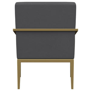 Kirra - Upholstered Metal Arm Accent Chair - Dark Gray