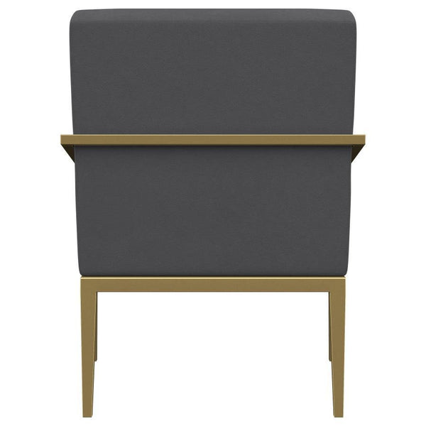 Kirra - Upholstered Metal Arm Accent Chair - Dark Gray