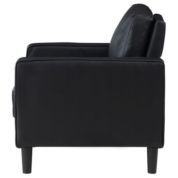 Ruth - Upholstered Track Arm Accent Chair - Black
