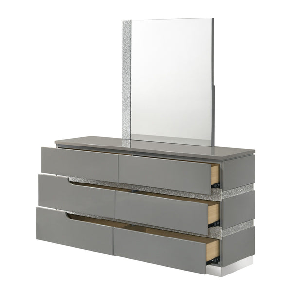  modern look with the added benefits of scratch and water resistance. This mirror is constru