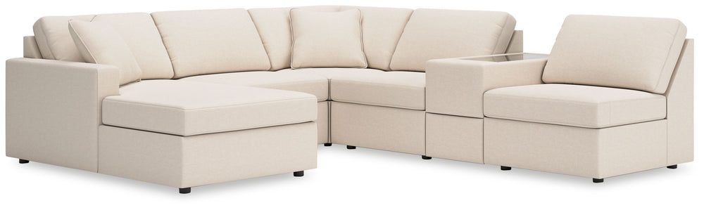 Looking cool and contemporary is great. But when it comes down to it, youâ€™re all about low-maintenance lounging. With the performance fabric on this sectional with chaise, cleaning spills is a breeze. Its customizable modular design caters to your ever-