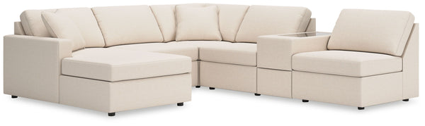 Looking cool and contemporary is great. But when it comes down to it, youâ€™re all about low-maintenance lounging. With the performance fabric on this sectional with chaise, cleaning spills is a breeze. Its customizable modular design caters to your ever-