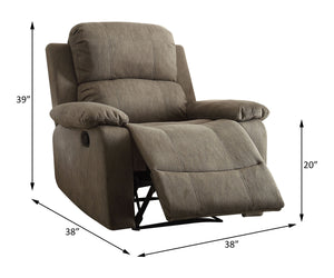 Bina - Recliner - Gray Polished Microfiber