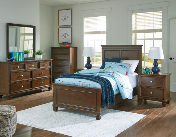 Whether your personal aesthetic is modern farmhouse or American classic, this bedroom set adds a warm, rich presence that-'s always right at home. Timeless casual design. Made with hardwood solids, birch veneer and MDF substrate. Rich brown cherry color f