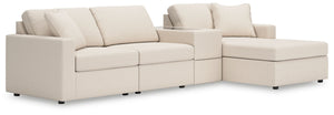 Looking cool and contemporary is great. But when it comes down to it, youâ€™re all about low-maintenance lounging. With the performance fabric on this sectional with chaise, cleaning spills is a breeze. Its customizable modular design caters to your ever-