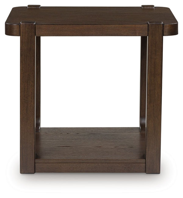 Breckington - Dark Brown - Rectangular End Table