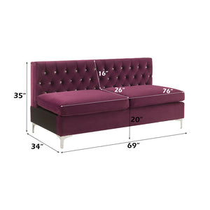 Jaszira - Sofa - Burgundy Velvet
