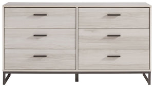 Socalle - Light Natural - Six Drawer Dresser - Vinyl-Wrapped