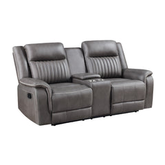 Introducing the Enzo Console Loveseat, a marvel of comfort and functionality for your living room. Crafted with hardwood and manufactured wood frames, coil spring cushions wrapped in resilient foam and polyester, and no sag seat suspension, this loveseat 