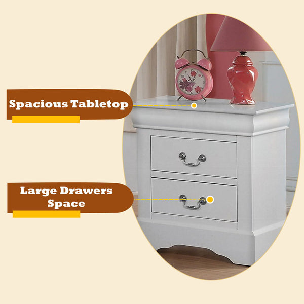 Louis Philippe III - Nightstand - White