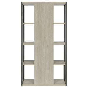 Loomis - 72## 4-Shelf Bookshelf - Whitewashed Gray