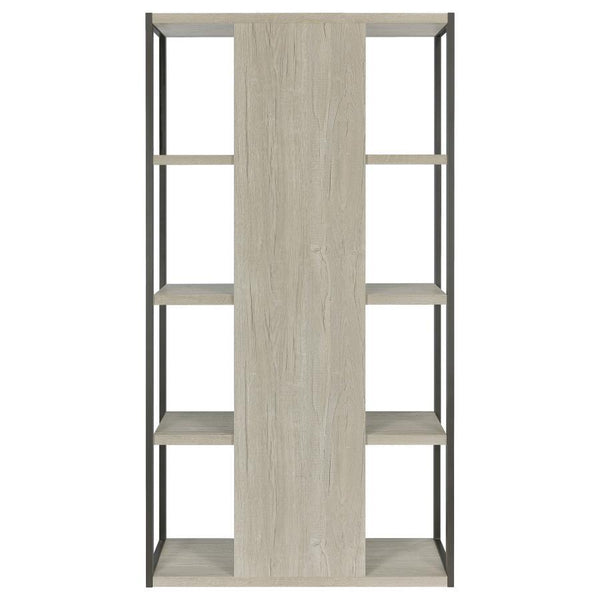 Loomis - 72## 4-Shelf Bookshelf - Whitewashed Gray
