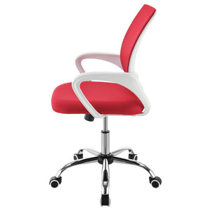 Felton - Upholstered Adjustable Home Office Desk Chair - Red