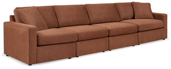 Looking cool and contemporary is great. But when it comes down to it, youâ€™re all about low-maintenance lounging. With the performance fabric on this sectional, cleaning spills is a breeze. And its customizable modular design caters to your ever-changing